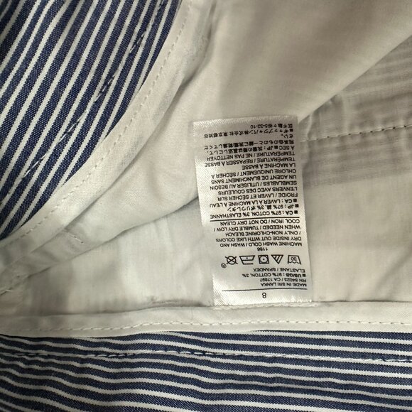 Banana Republic Blue Striped High Waist Shorts - Picture 6 of 9